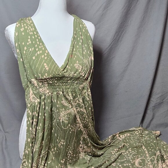 Windhorse Green Maxi Dress with Smocked Waist – Size Appears Large - Picture 1 of 7